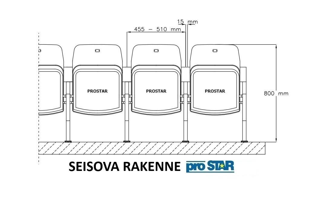 Taitettavat stadionin istuimet Olimp seisova rakenne prostar valmistaja