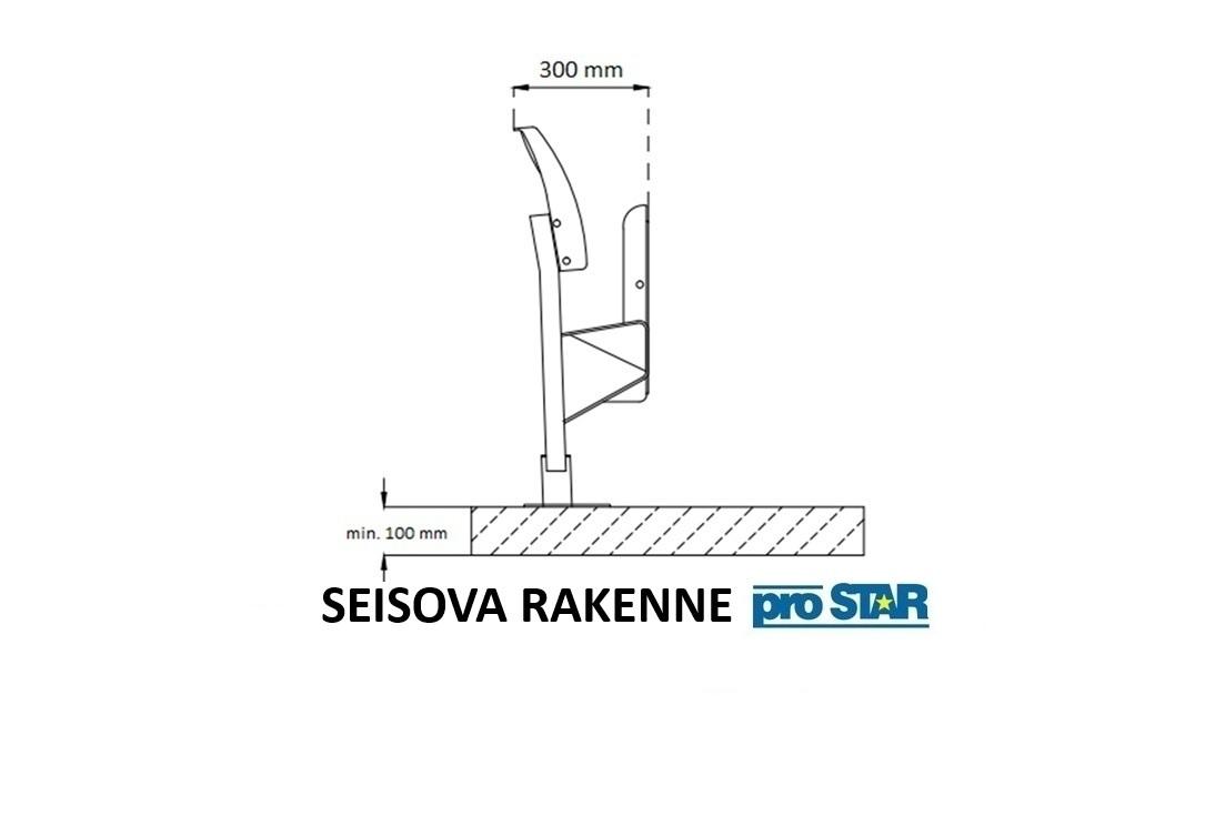 Taitettavat stadionin istuimet Olimp yksittäinen seisova rakenne